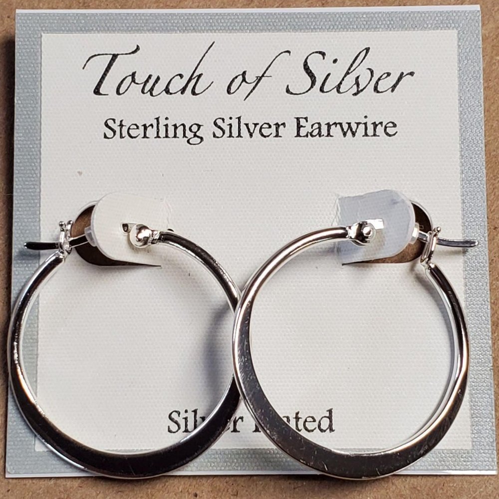 Touch of Silver Hoop Earrings Silver Plated